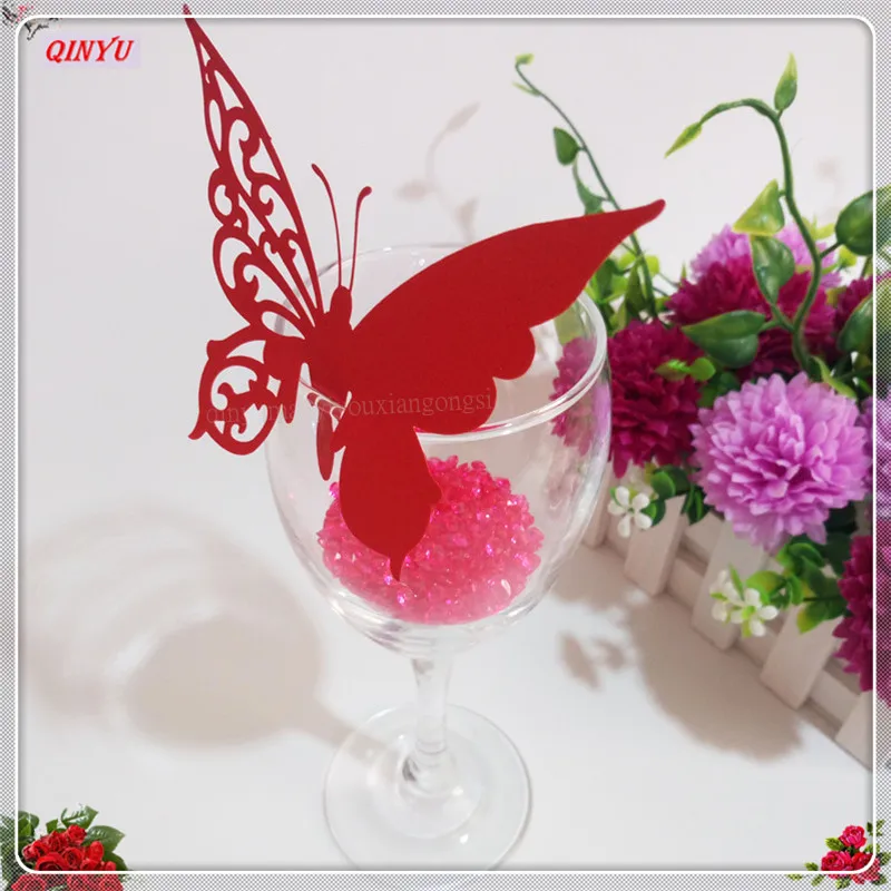 50 шт. бумажные бокалы бабочки для вина 21 цвет|paper card|cards for weddingdiy paper cards |