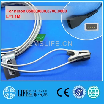 

Short cable child or neonate ear clip spo2 sensor For nonin 8500,8600,8700,8800