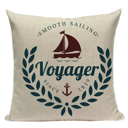 Anchor ship Throw Pillow Cover Bedding Camping Hotel Office Home ocean Decor Cushion Cover Fabric For Furniture Pillowcase