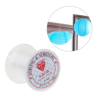 

1 Roll 80 m Crystal String Cord Clear White Elastic Stretch Yarns Bracelet Decor