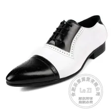 Brogue Street Fashion Men s Dress font b Shoes b font Bridegroom Cowhide Punched Men Oxford