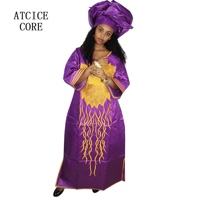 

AFRICAN DRESSES FOR WOMAN BAZIN RICHE EMBROIDERY DESIGN DRESS LONG DRESS