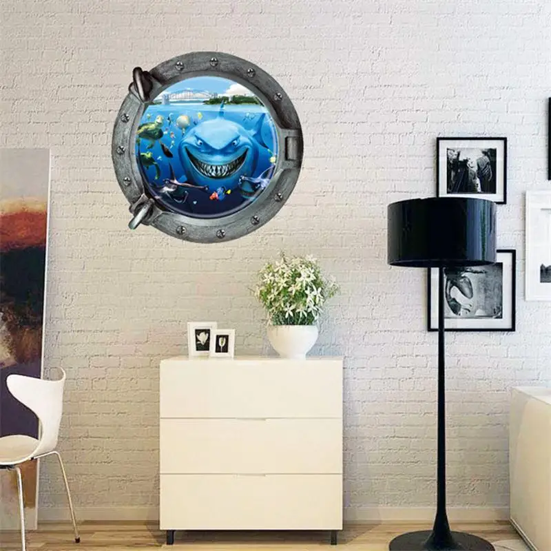 3D Sourire Requin Photo Papier Peint en Autocollant Murale Plafond Chambre Art 3D Sourire Requin Photo Papier Peint en Autocollant Murale Plafond Chambre Art