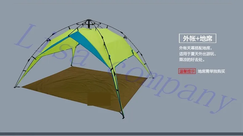 3-4 человек вне парк отдыха Кемпинг три сезона палатка непромокаемые ветрозащитный большое пространство Отдых Автоматическая палатка