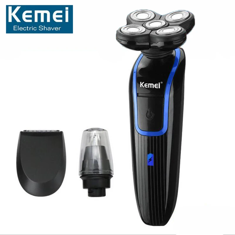 

Original Kemei 3 in 1 Floating Heads Waterproof Rechargeable Men Electric Shaver KM-5883 220V-240V EU Plug