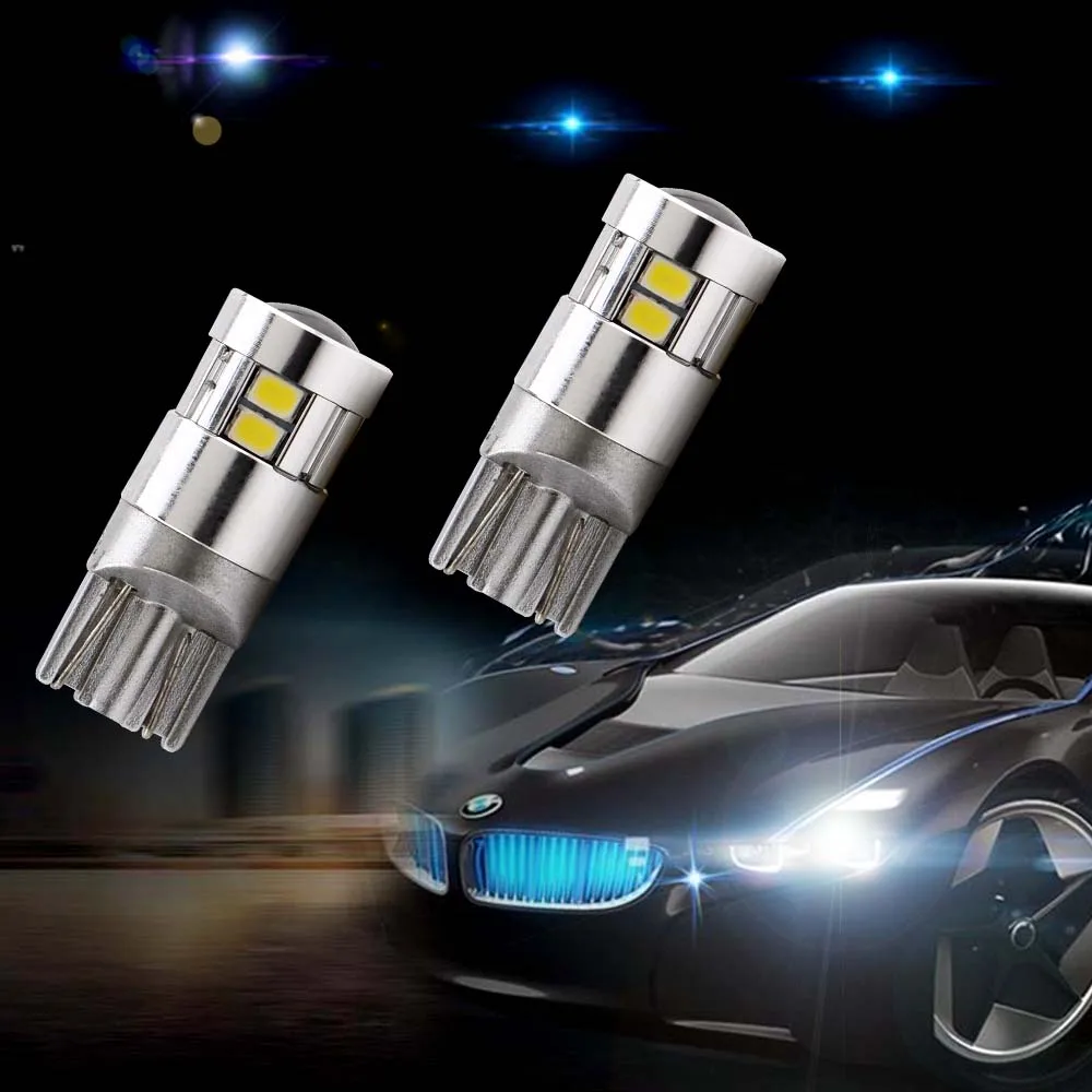YM E-яркий 100 шт. T10 W5W 192 168 194 3020 10 SMD светодиодный 12V 24V автомобиль грузовик интерьер дверная карта лампы для чтения Габаритные огни белый