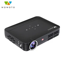 WOWOTO Projector 1280*800 Resolution Android Wi-Fi Bluetooth 450Ansi LED Portable HD Beamer for Home Cinema Manual focus H10