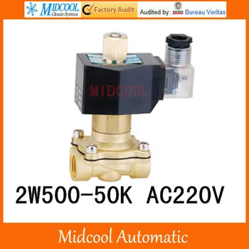 

Solenoid Valve 2W500-50K port 2" AC220V 2Position 2Way Water Brass Normally open for Water Air Oil