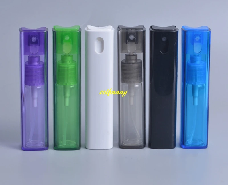 

100pcs/lot 12ml Square Drawer Plastic glass Refillable Perfume bottle Traveler Spray Atomizer Empty Parfum Bottle