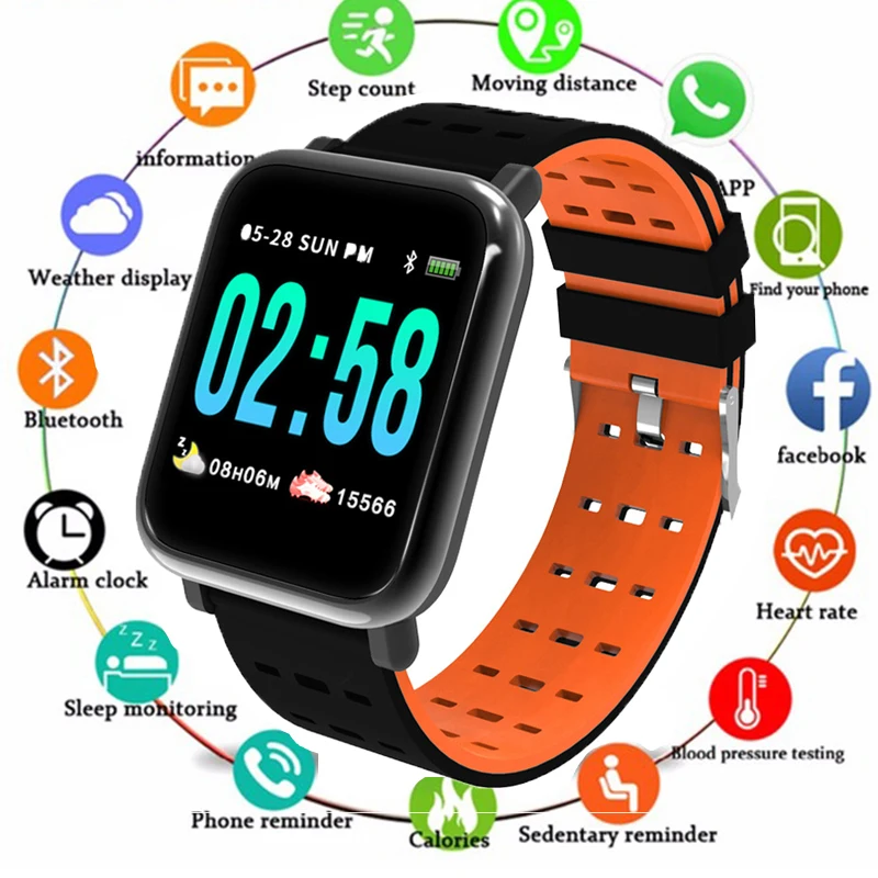 Sport Smart Watch Heart Rate Monitor Fitness Tracker Sleep Monitor Waterproof Sport Watch Band for IOS Android Gifts Relogio Sport Smart Watch Heart Rate Monitor Fitness Tracker Sleep Monitor Waterproof Sport Watch Band for IOS Android Gifts Relogio