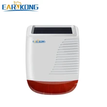 Беспроводной Солнечный стробоскоп сирена водонепроницаемый 433 МГц только для наших PG103/W2B домашняя охранная Wifi GSM сигнализация