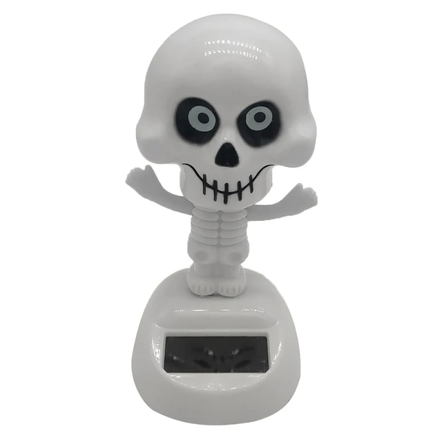Adorable Dancing Skeleton Statue Figure, Plastic Bobbleheads Doll, Nodding Figure Doll Toy Home Office Car Dashboard Ornament 3