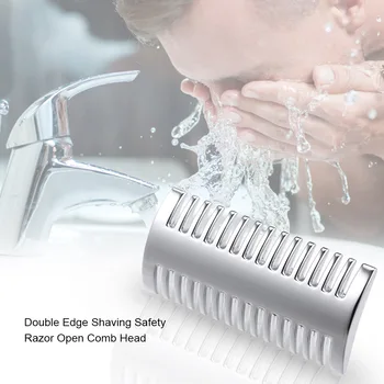 

Double Edge Shaving Safety Razor Replacement Open Comb Head Male Safety Razor Head Shaving Tool for Barber Home Use Professional