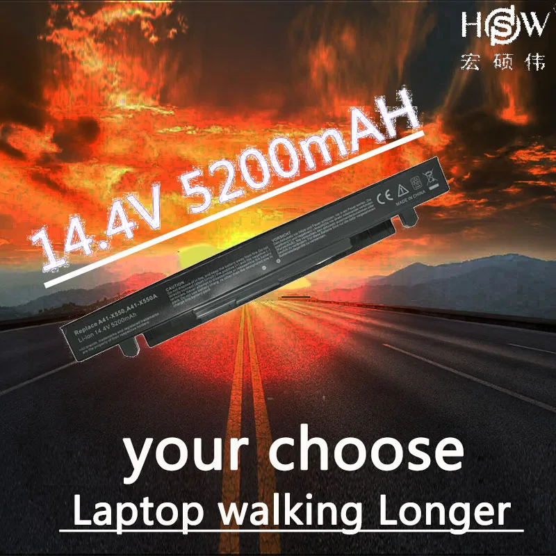 HSW Laptop Battery for ASUS A41-X550 A41-X550A A450 A550 F450 F550 F552 K450 K550 P450 P550 R409 R510 X450 X452C X550 battery   