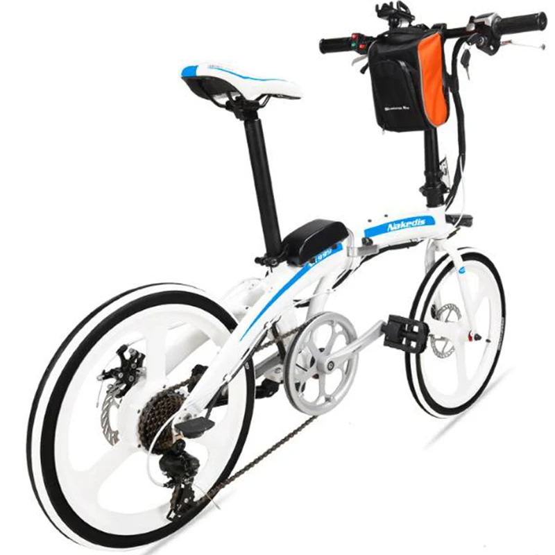 Best 20 inch aluminum alloy frame folding electric vehicle ultra light assist vehicle integrated wheel lithium electric bicycle 1