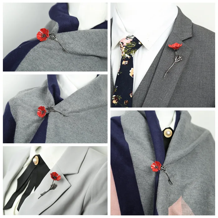 5  flower brooch