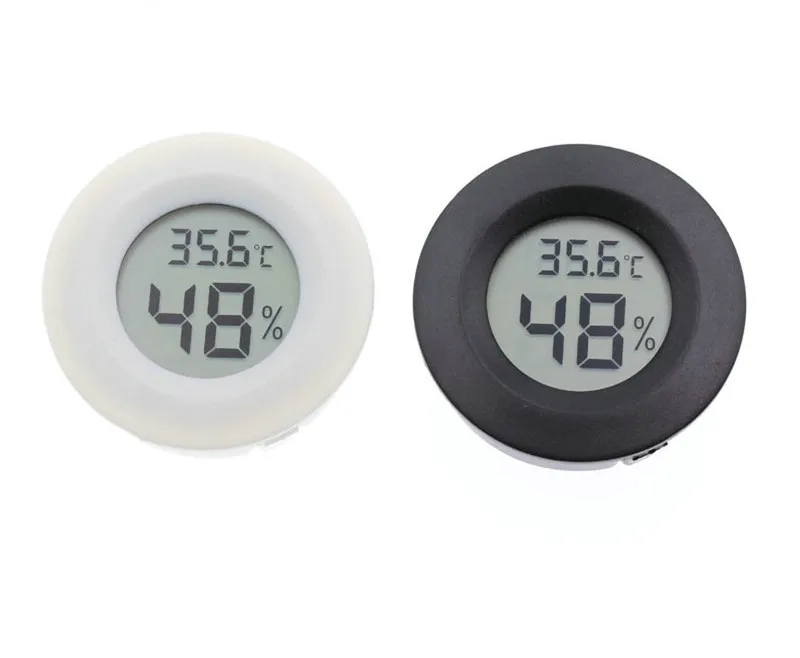 Мини цифровой ЖК-дисплей Крытый удобный датчик температуры измеритель влажности термометр гигрометр датчик - Цвет: White