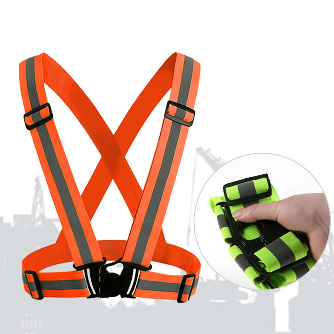 

High Visibility Reflection Vest Reflective Safety Belt Unisex Cycling Vest Harness for Night Outdoor Running Cycling Jogging