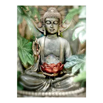 

Buddha statue Diamond Painting portrait Religion Round Full Drill Nouveaute DIY5D Mosaic Embroidery Cross Stitch home decor gift