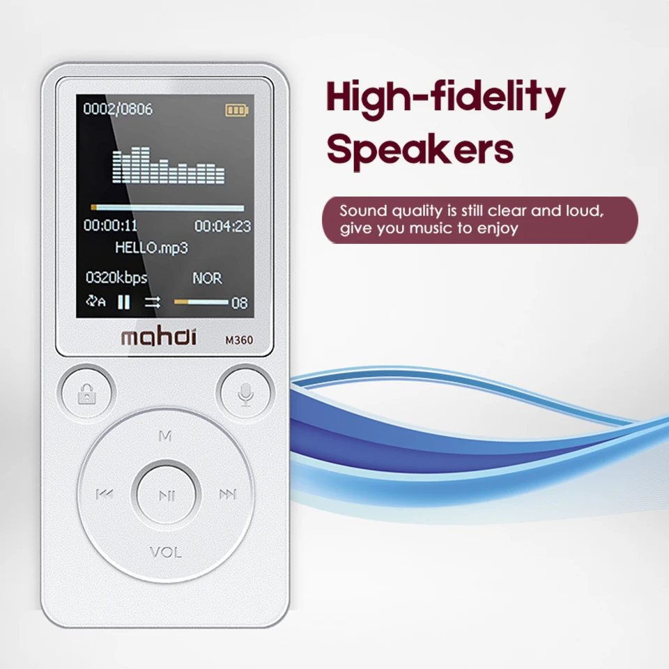 High Fidelity Digital Flac 1.8inch HIFI MP3 Player Audio Radio Walkman Speler FM Radio Built-in Memory Stereo 8G With Earphone