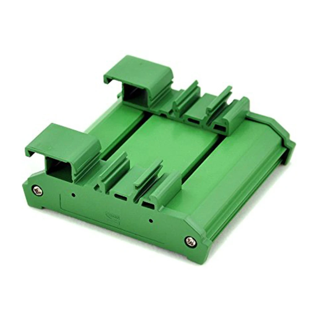 

Practical Durable Bracket Adapter Carrier Green PVC Board Module DIN Rail Mount Housing PCB Holder