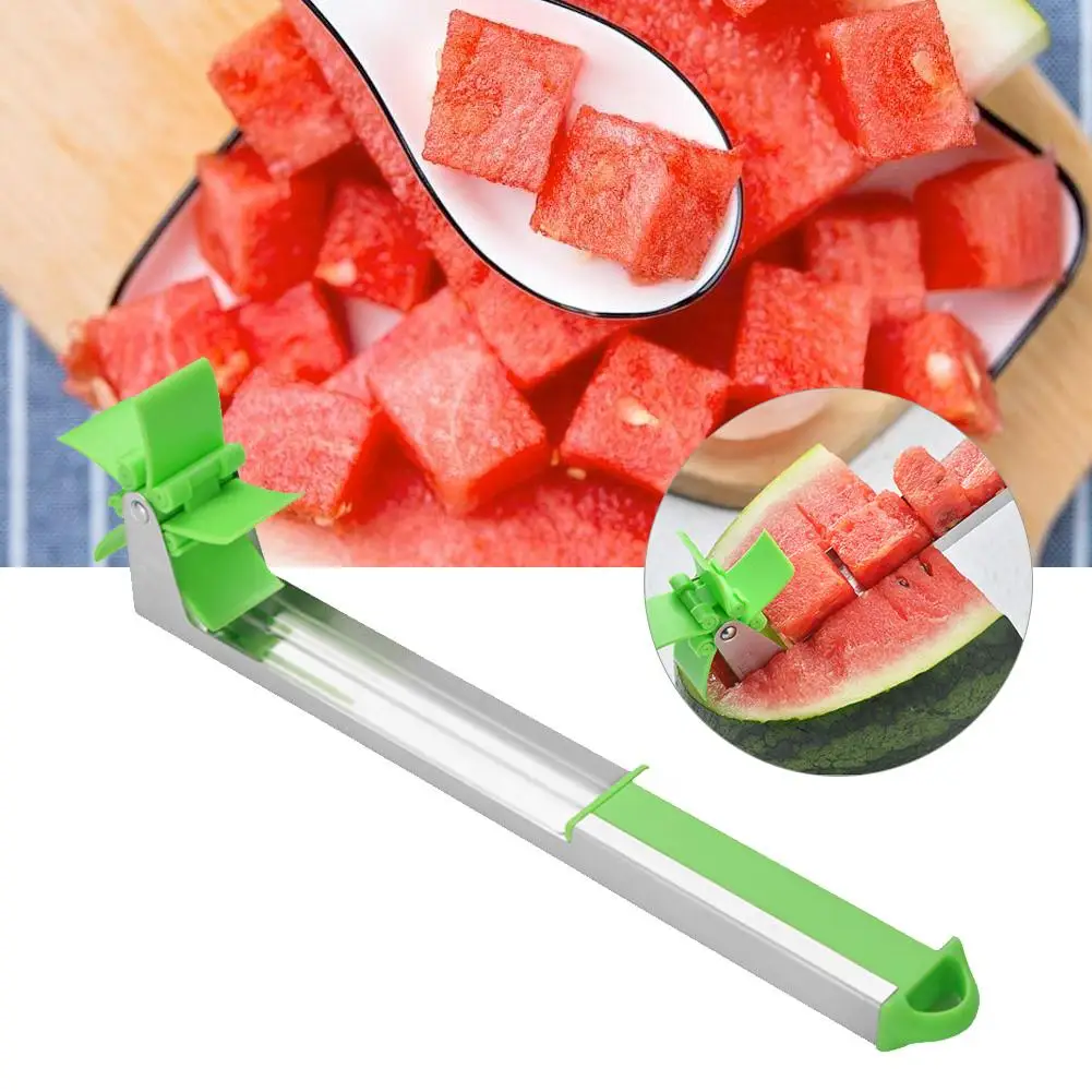 

Stainless Steel Watermelon Cut Fruit Dividers Watermelon Slicer Fruit Cutter Summer Fruit Slicing Tool Cantaloupe Cutting Tool