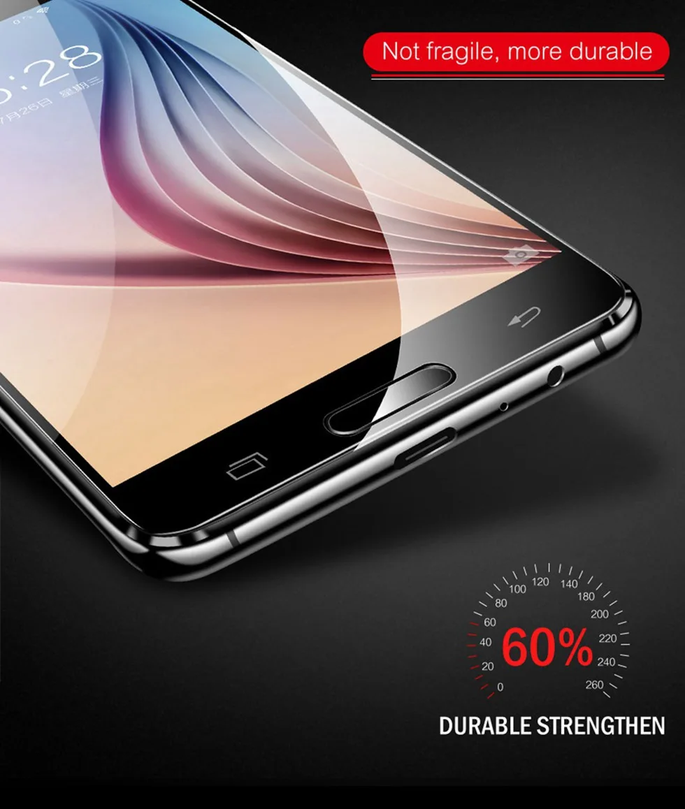 Reaoom 5D Full Cover for Samsung Galaxy J3 Pro Glass Tempered Glass Curved Protective Film for Samsung J3 Pro Screen Protector   (3)
