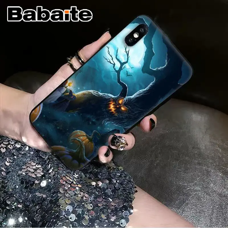 A9 Babaite Тыква Хэллоуин Летучая мышь черный ТПУ Мягкий силиконовый чехол для телефона чехол для iPhone X XS MAX 6 6S 7 7plus 8 8Plus 5 5S XR - Цвет: A9