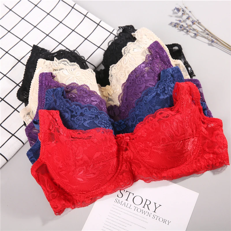 

Sexy Bra Women Lace Bralette Sexy Lingerie Underwear Underweire Padded Seamless Bra Ultra Strap Padded Bras for Women Minimizer