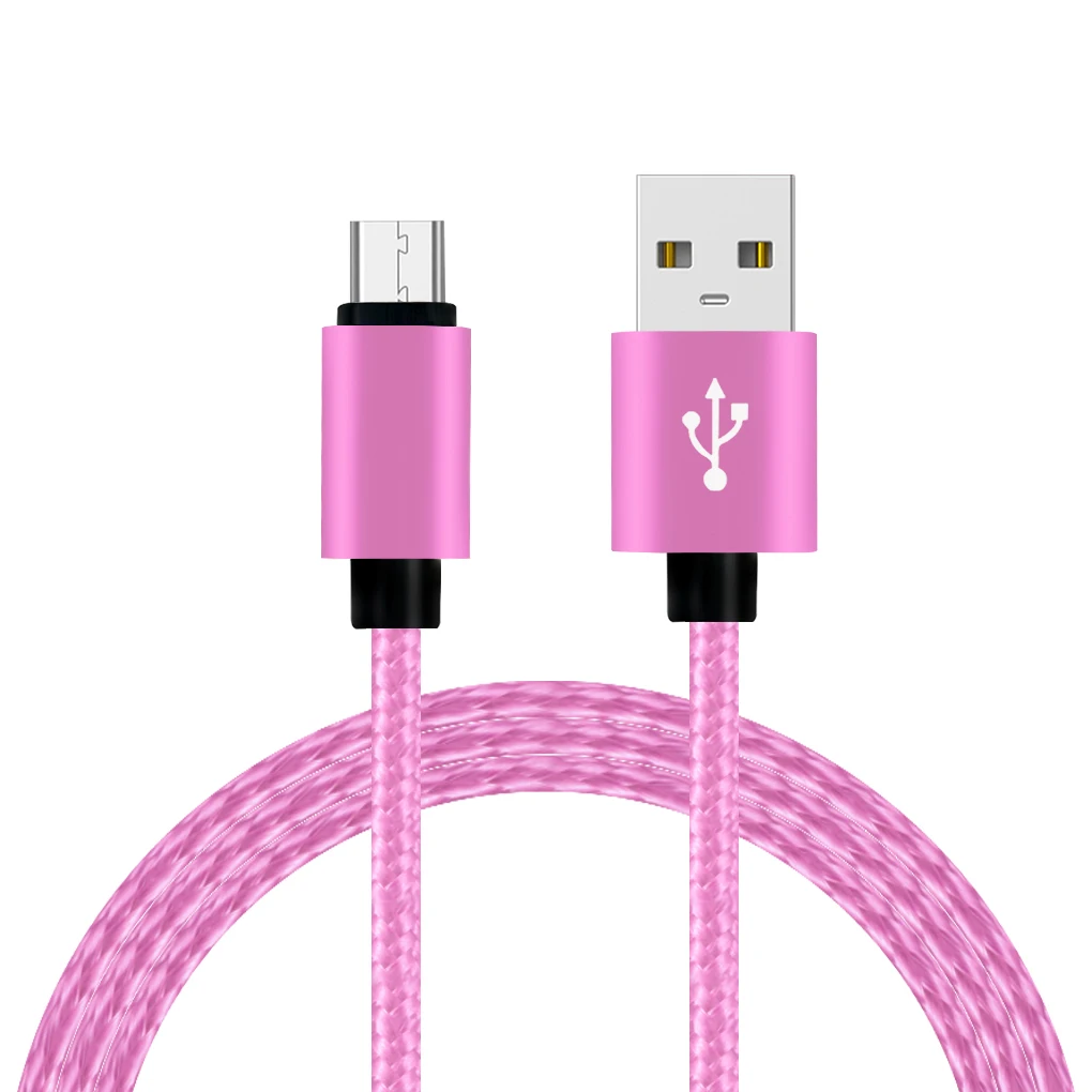 

Data Transmit And Charging Nylon Cable Type A Connector For Samsung Android Mobile Phone Charger Wire Cord Microusb Cable