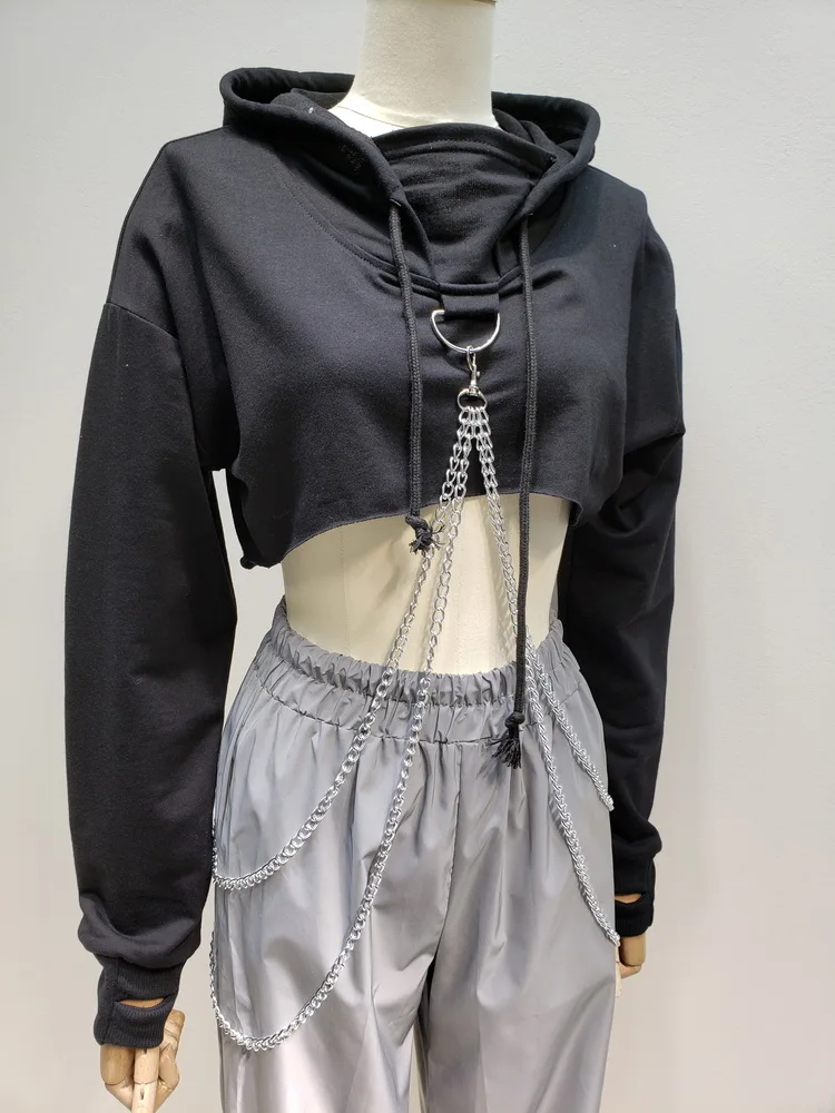 Уличная одежда с высокой талией серебристо-серые Светоотражающие штаны для бега для женщин хип-хоп размера плюс ветровка брюки лето осень ночь Harajuku