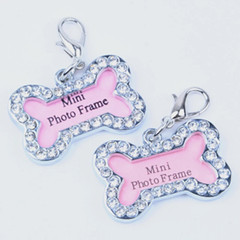2 штуки анти потерянный Dog Tag ID мини в форме косточки Для домашних животных собак и