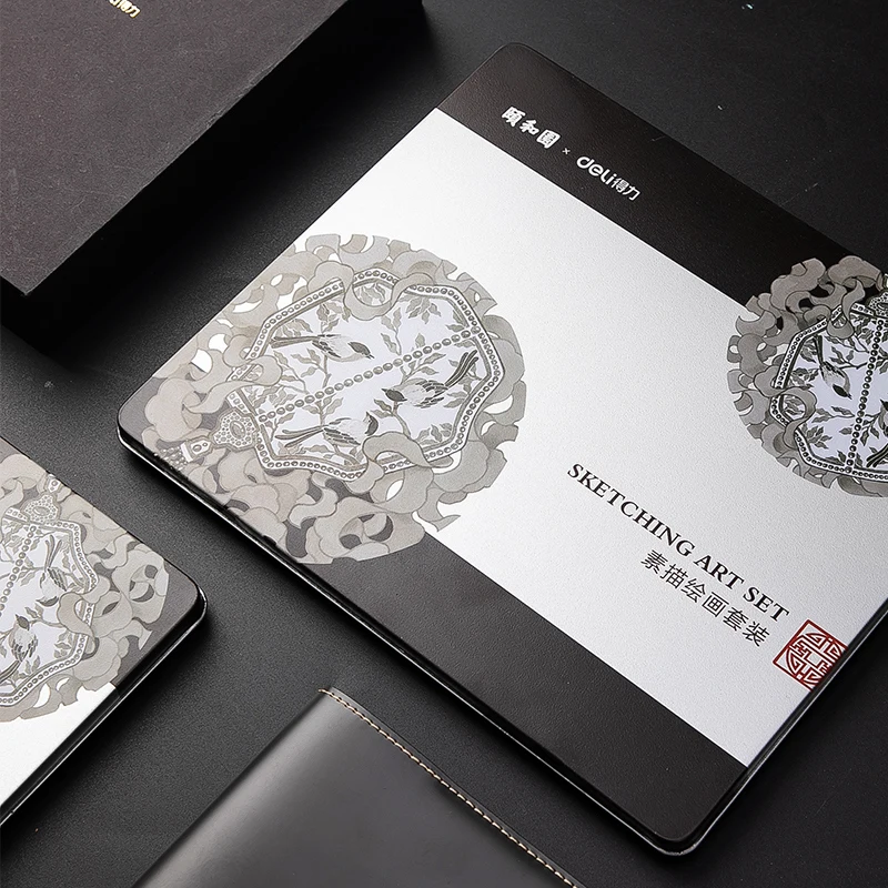 Online DELI Skizzieren Kunst Set Profesional Skizze Holzkohle Bleistifte Kunst Malerei Zeichnung Bleistift Chinesische Sommer Palace Kunst Liefert