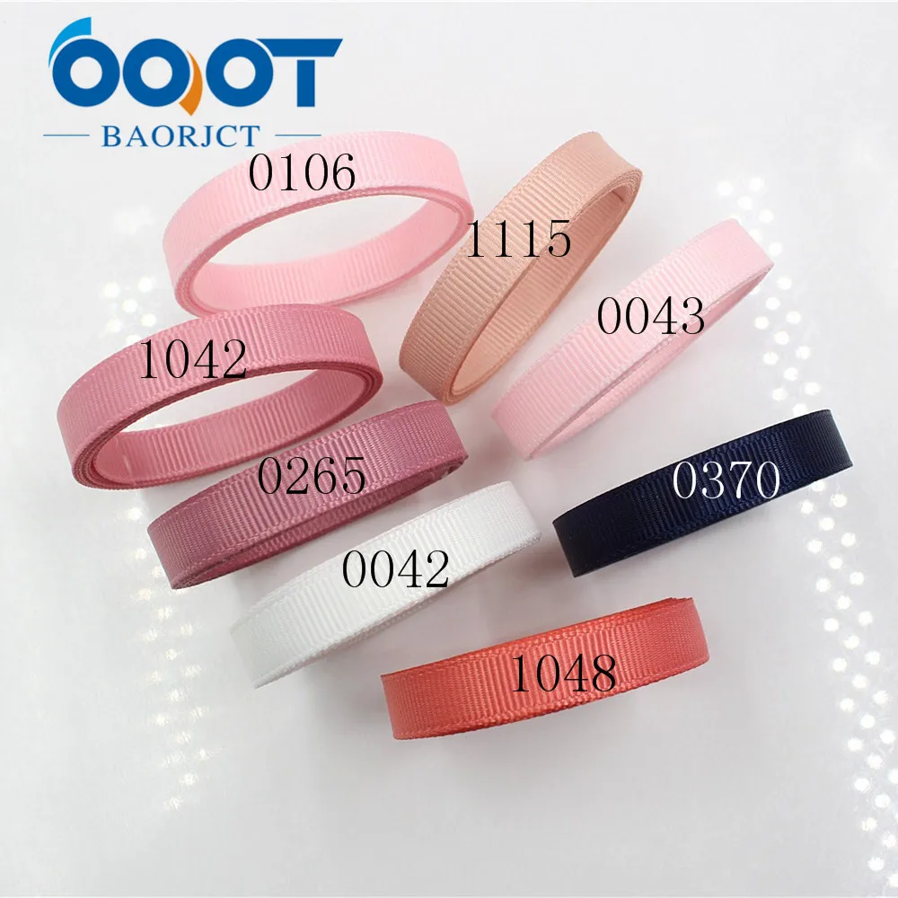 

OOOT BAORJCT 1711091 10mm Solid Color Ribbons Thermal transfer Printed grosgrain Wedding Accessories DIY handmade material