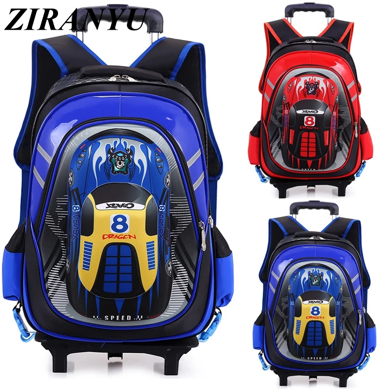 

Kids School Bags Wheels Trolley School Backpacks Travel Bags Wheeled Backpack Kid's School Rolling Backpack for Boy Children