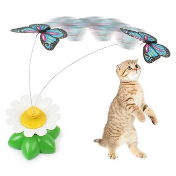 

Electric Rotating Colorful Butterfly Pets Cat Toy Dog Bird Pet Seat Scratch Toy for Cat Kitten Dog Cats Intelligence Trainning