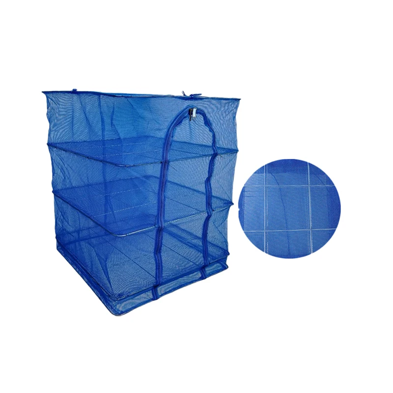 4 Layers Drying Net Fishnet Drying Rack Hanging Vegetable Fish Dishes Dryer Net PE Hanger Fish Net