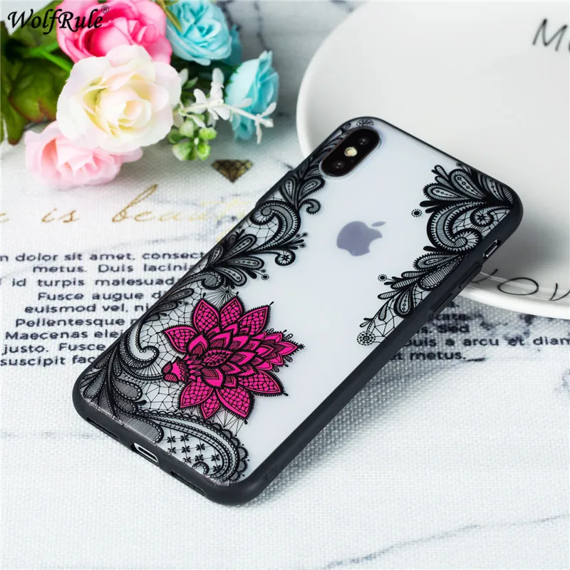 

For Cover Samsung Galaxy A50 Case TPU & PC Embossed Lace Rose Bumper Phone Case For Samsung Galaxy A50 Cover A505 6.4''