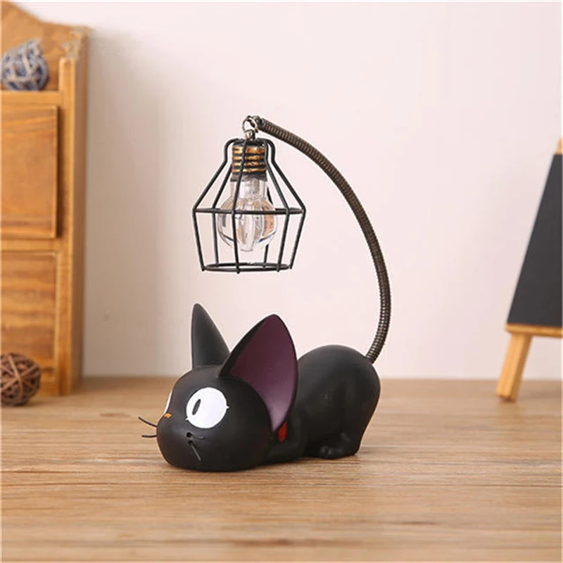 DOSOMA-Home-Decoration-Accessorie-Manualidades-Miniature-Decoration-Small-Cat-Night-Light-Resin-Crafts-Decoration