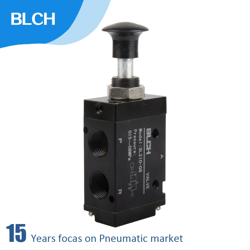 

BLCH Manual Pneumatic Valve Cylinder Control Switch 3L/4L Hand Lever Operated Control Pneumatic Valve 3/5 Port 2 Position