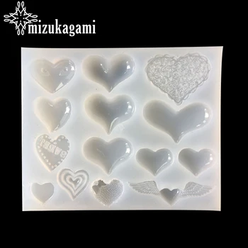 

1pcs UV Resin Jewelry Liquid Silicone Mold Sweet Heart Resin Charms Pendant Molds For DIY Intersperse Decorate Making Jewelry