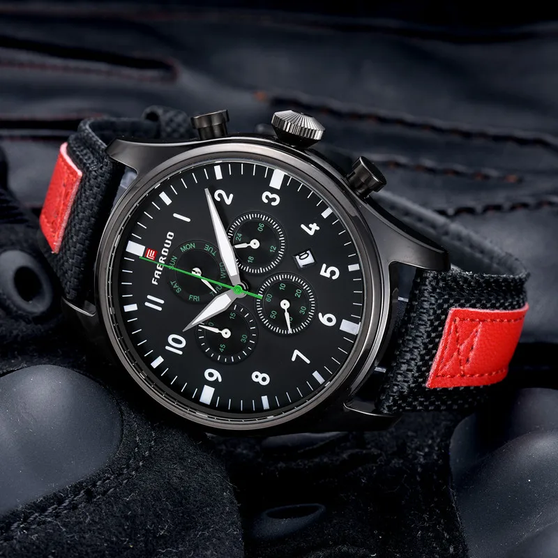 

High quality Retro Men Watch Leather Strap Quartz Water Resistant Business Wristwatch Chronograph Sports Clock Relogio masculino