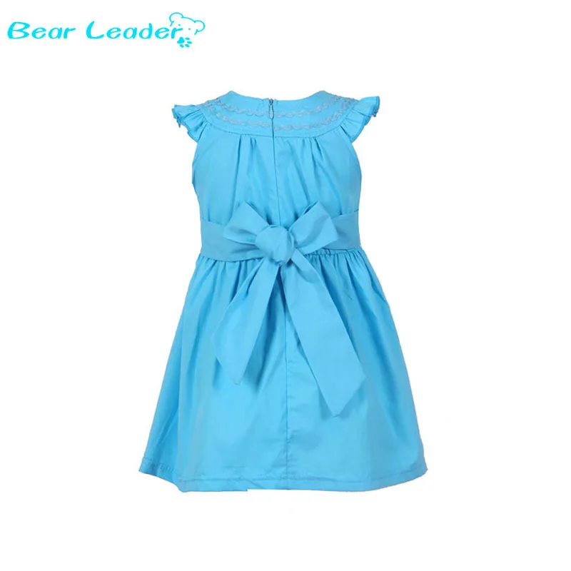 

Bear Leader baby girls dress Casual sky blue Sleeveless Straight girls dress 2018 summer style kids clothes baby girls dress