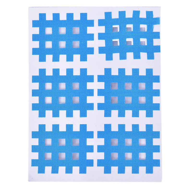 Light blue-6pcs Новинка Крестовая лента Физиотерапия Крестовая лента дышащая свободно Спортивная эластичная клейкая лента высокого качества 1 шт - Цвет: Light blue-6pcs
