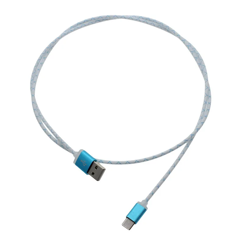 USB 3,1 тип C Данные кабельного USB кабель для синхронизации зарядки мужчин и USB 2,0 Мужской передачи данных зарядный кабель для других телефонов Android - Цвет: Синий