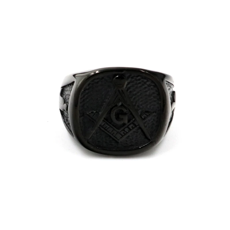 Calm Black plated College Style Кольцо масоны масонские кольца для мужчин обручальное кольцо