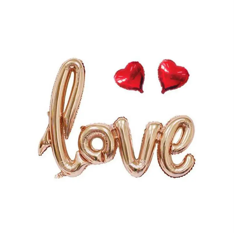 5 шт. латексные фольгированные шары с надписью LOVE|Воздушные и аксессуары| |