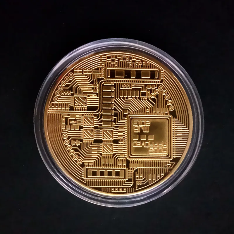 4 см Биткойн коллекционные монеты Bitcoyne Золотая монета серебро памятная монета сувенирная Коллекция с чехлом
