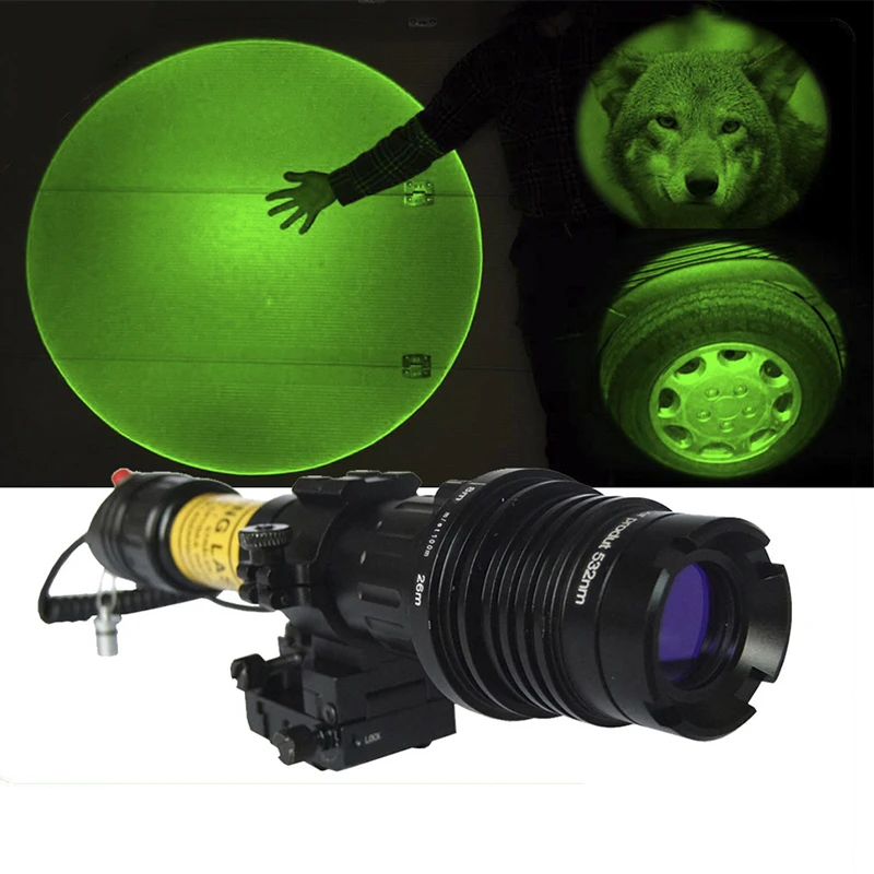 

Drop shipping Hunting accessories green laser flashlight 18650 battery powerful rifle laser flashlight