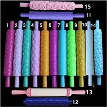 50 шт./лот MIXORDER 15 узоров скалка для помадки тиснение торта тесто ролик украшения прессформы Ролик DIY выпечки Кухня